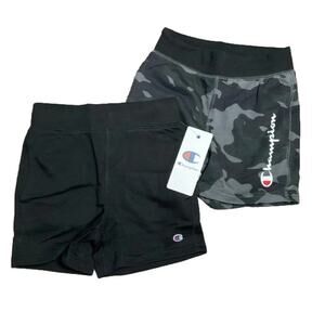 Champion Boy’s Active Shorts 2 pack Shorts Black Camo Shorts XS NWT